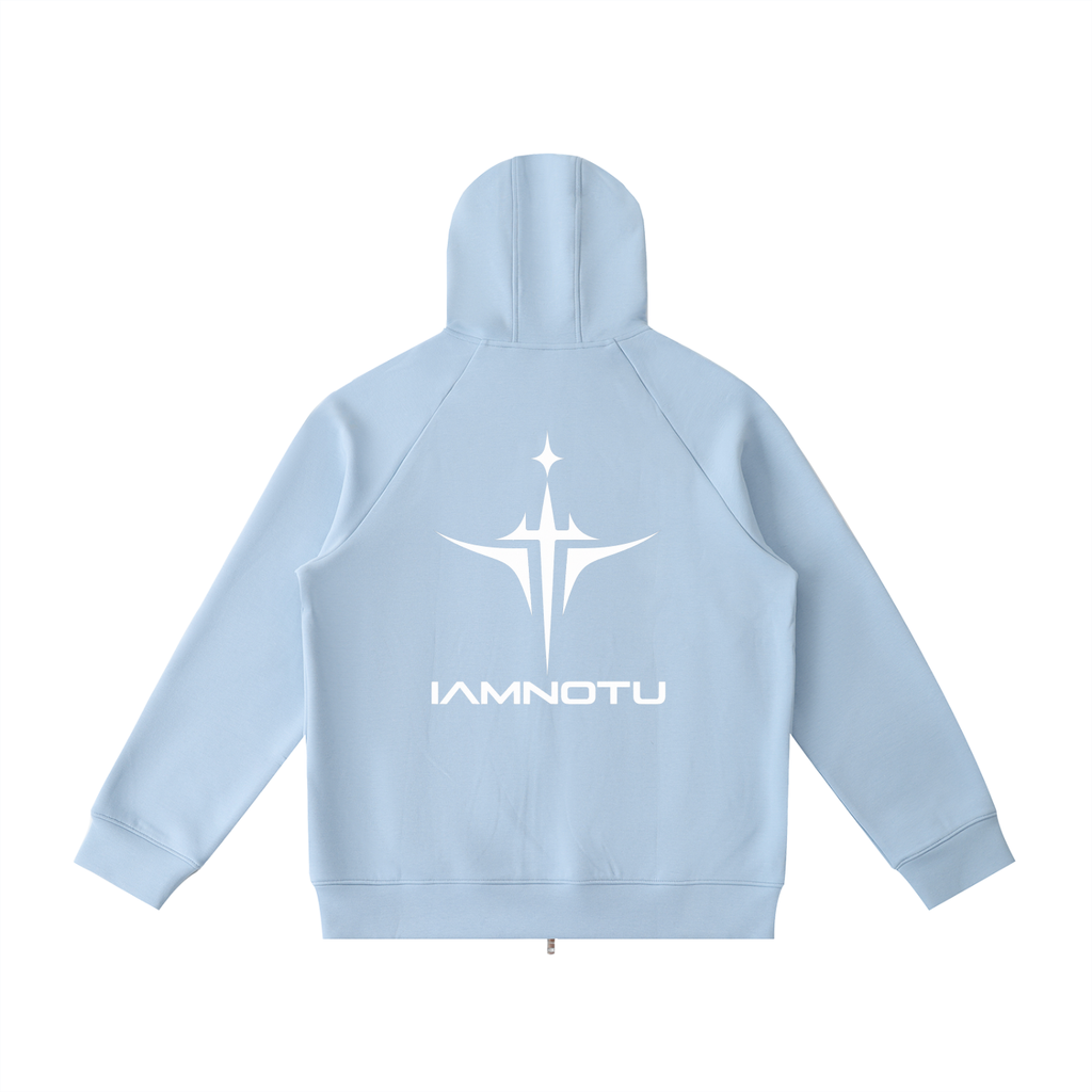 IAMNOTU "NO HALO" Unisex Heavyweight Zip Hoodie