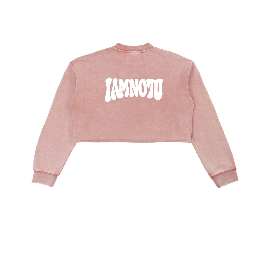 IAMNOTU "ODD STANDARD" Snow Washed Cropped Sweatshirt