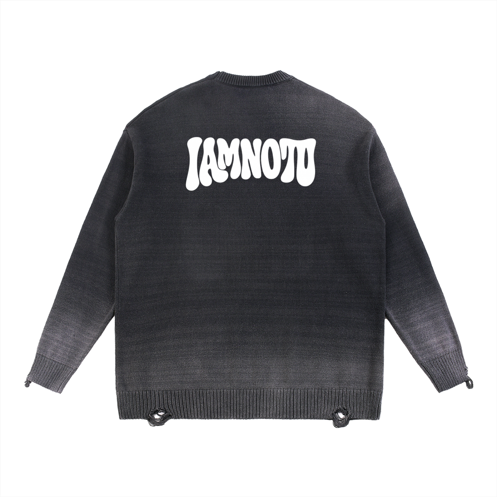 IAMNOTU "ODD STANDARD" Sun Fade Distressed Crewneck