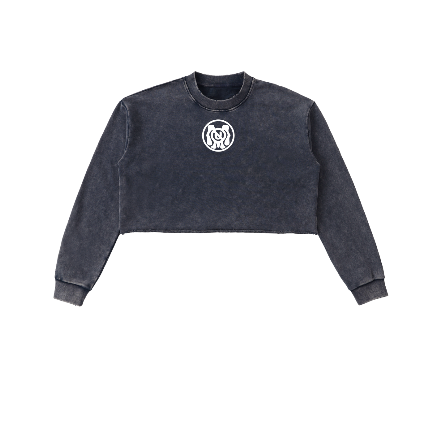 “IAMNOTU” Snow Washed Cropped Sweatshirt