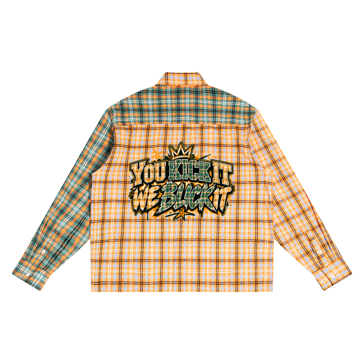 IAMNOTU "YKWB" Unisex Plaid Color Shirt