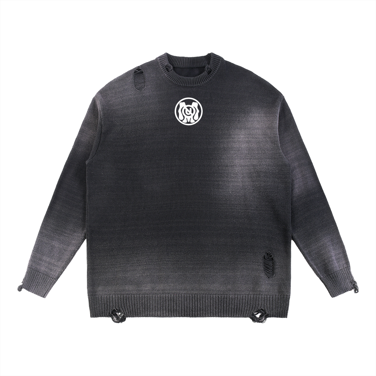 IAMNOTU "ODD STANDARD" Sun Fade Distressed Crewneck