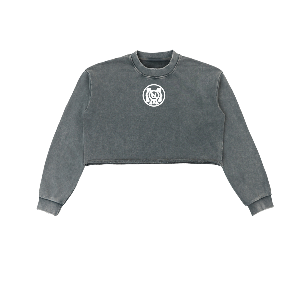 IAMNOTU "ODD STANDARD" Snow Washed Cropped Sweatshirt
