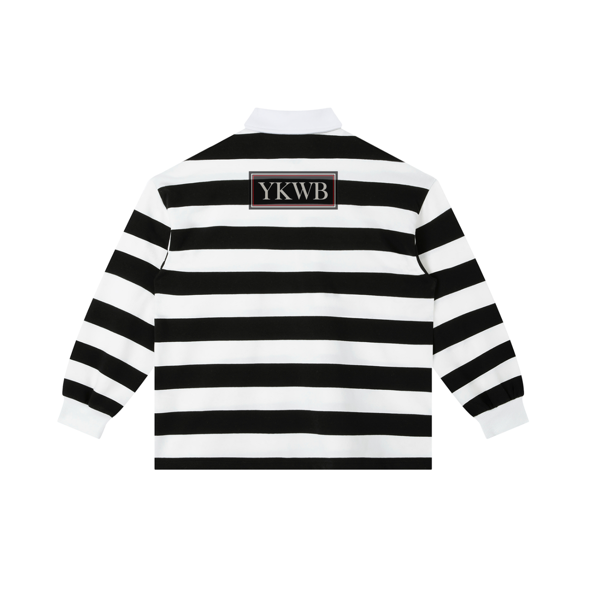 IAMNOTU "YKWB" Stripe Polo Shirt