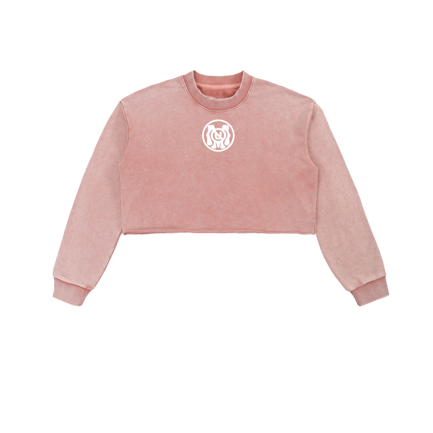 “IAMNOTU” Snow Washed Cropped Sweatshirt