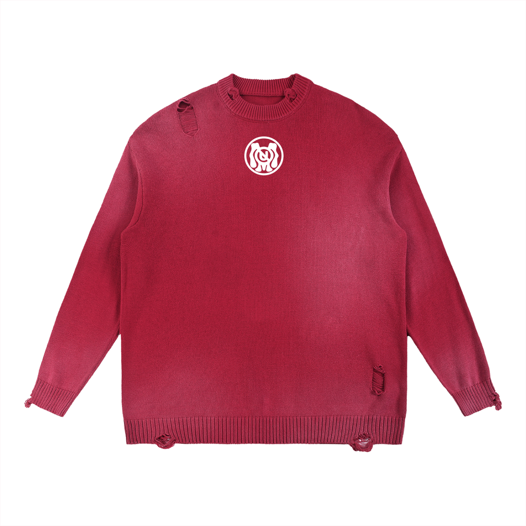 IAMNOTU "ODD STANDARD" Sun Fade Distressed Crewneck
