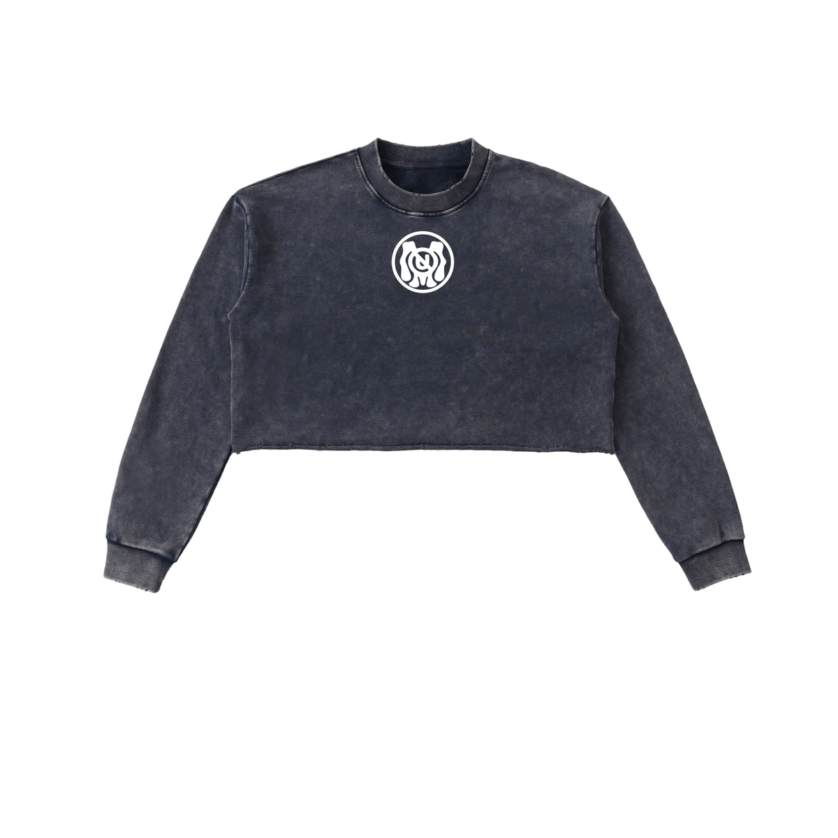 IAMNOTU "ODD STANDARD" Snow Washed Cropped Sweatshirt