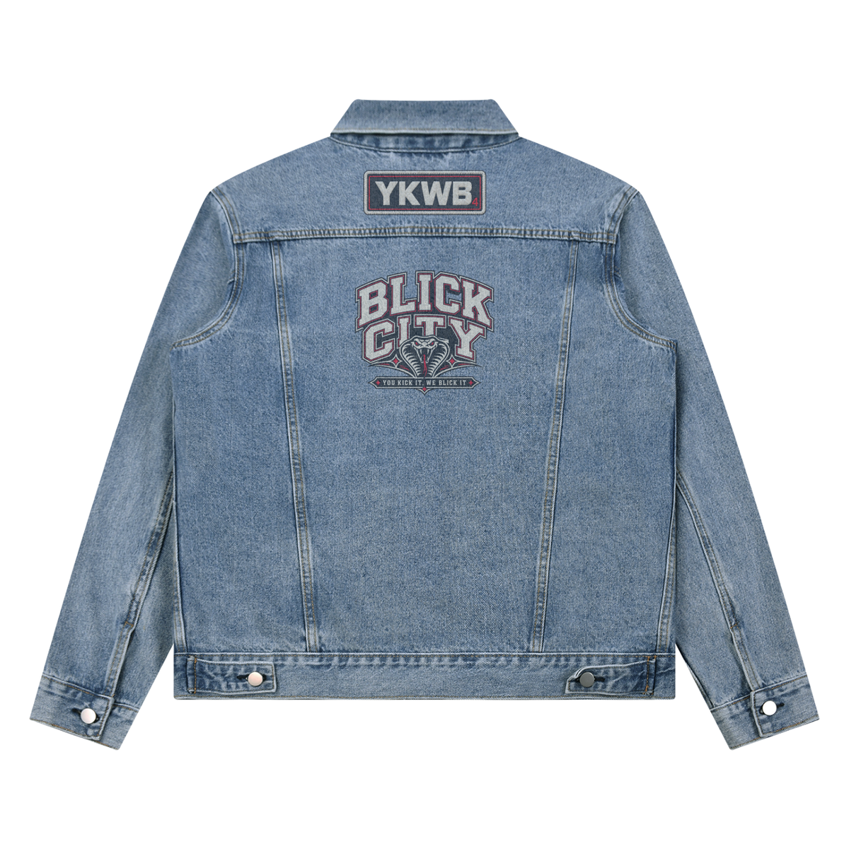 IAMNOTU "YKWB" Unisex Vintage Denim Jacket