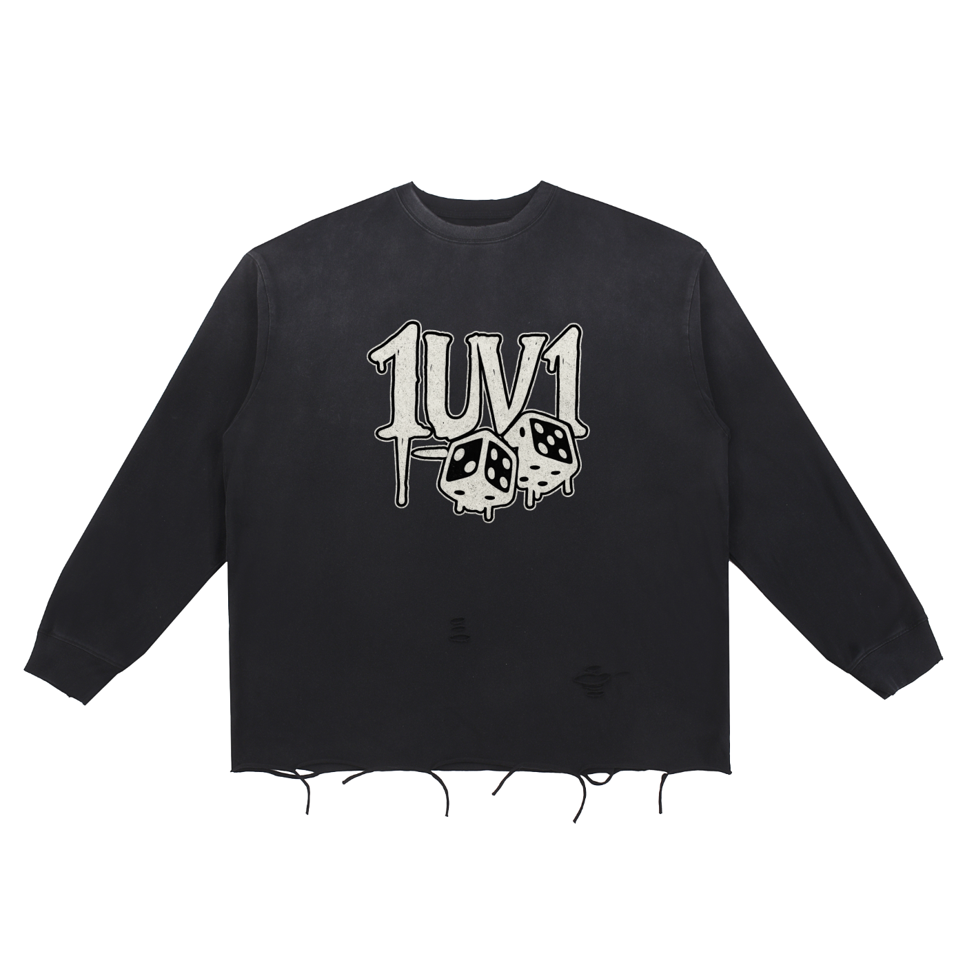 “1UV1” Snow Wash Raw Long Sleeve
