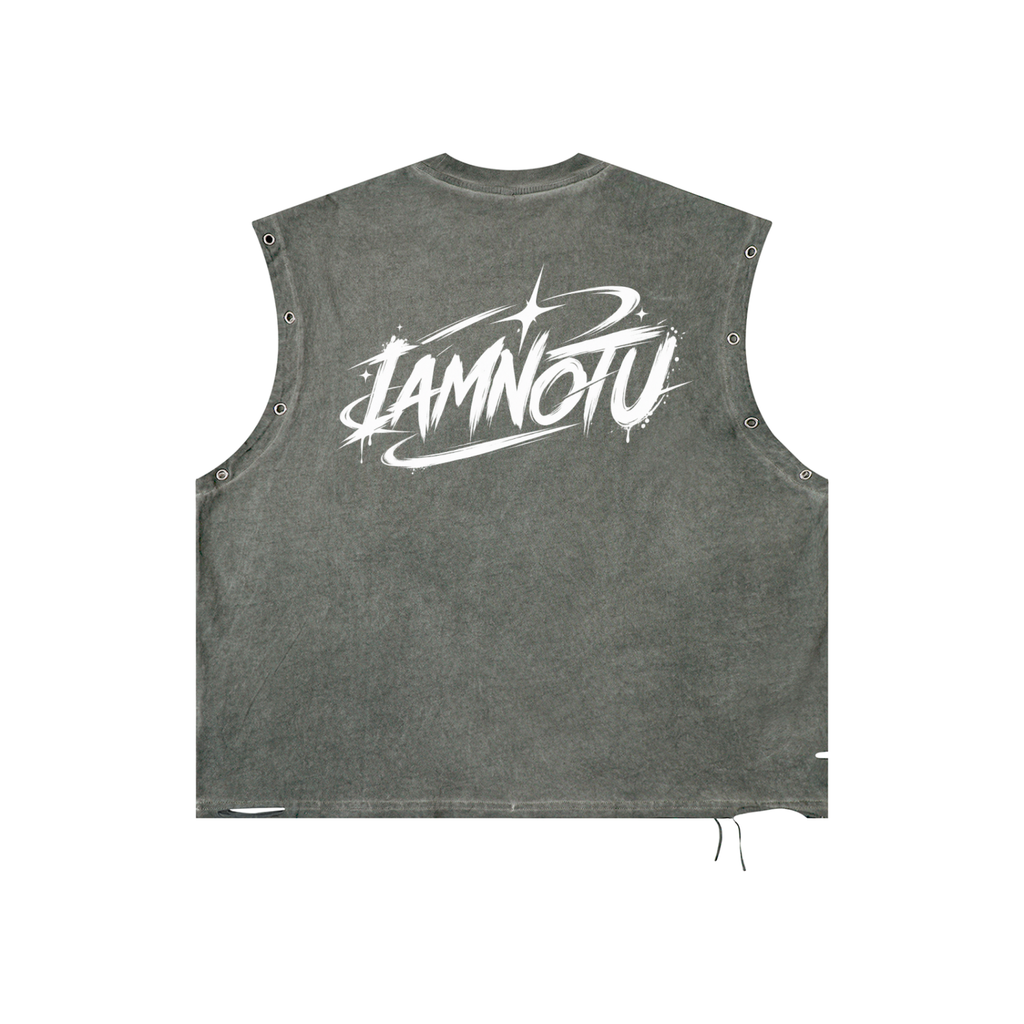 IAMNOTU "STATIC THEORY" Distressed Tank Top