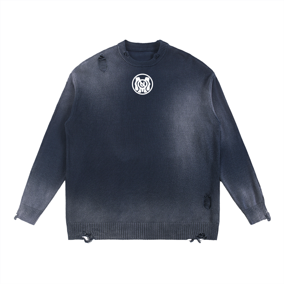 IAMNOTU "ODD STANDARD" Sun Fade Distressed Crewneck