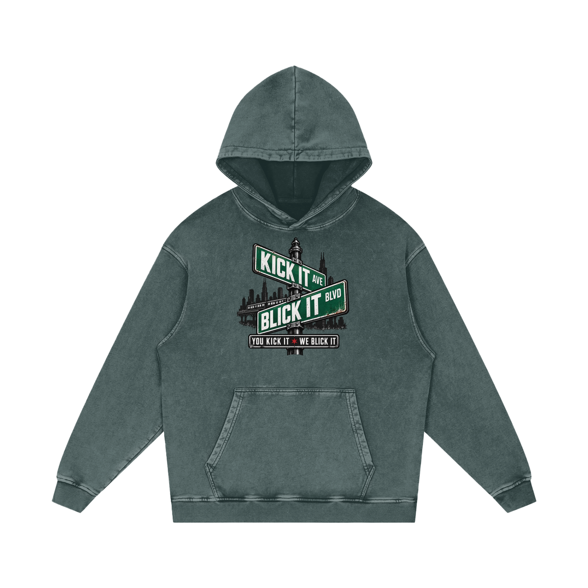 IAMNOTU "YKWB" Snow Washed Hoodie