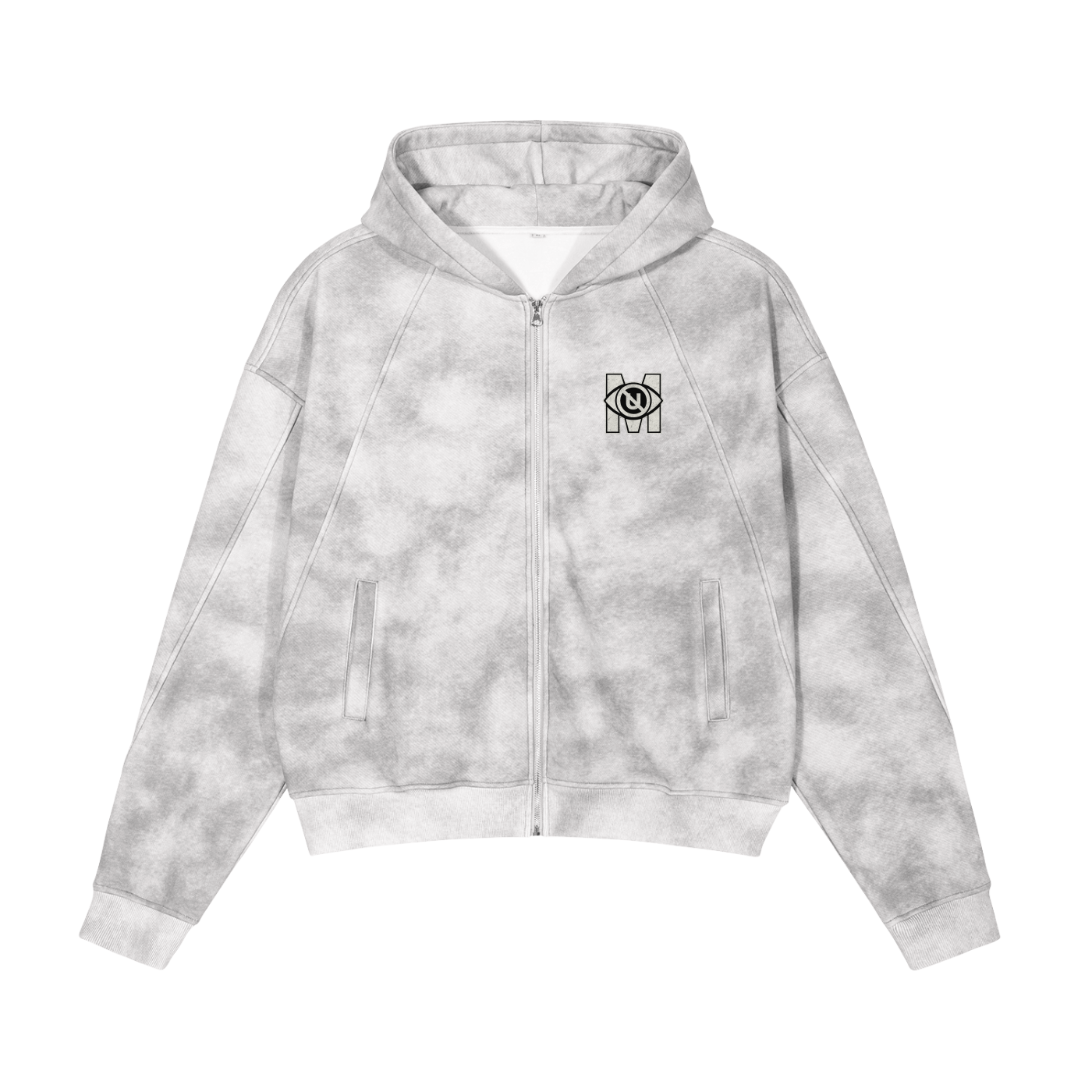 "IAMNOTU" Dirty Washed Zip-Up