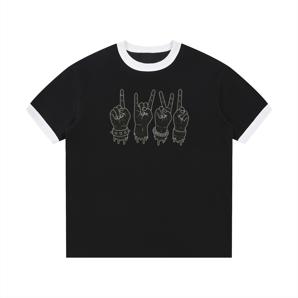 “1UV1” Contrast Crewneck T-Shirt