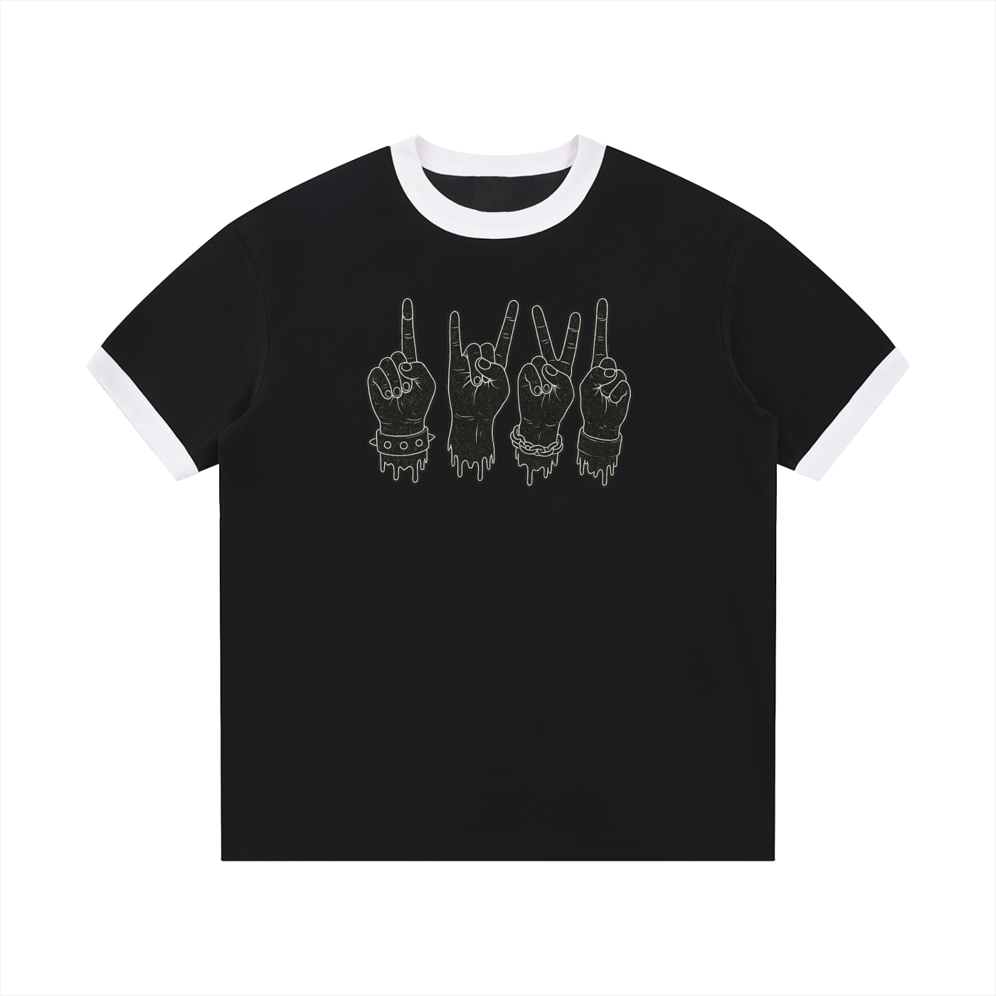 “1UV1” Contrast Crewneck T-Shirt