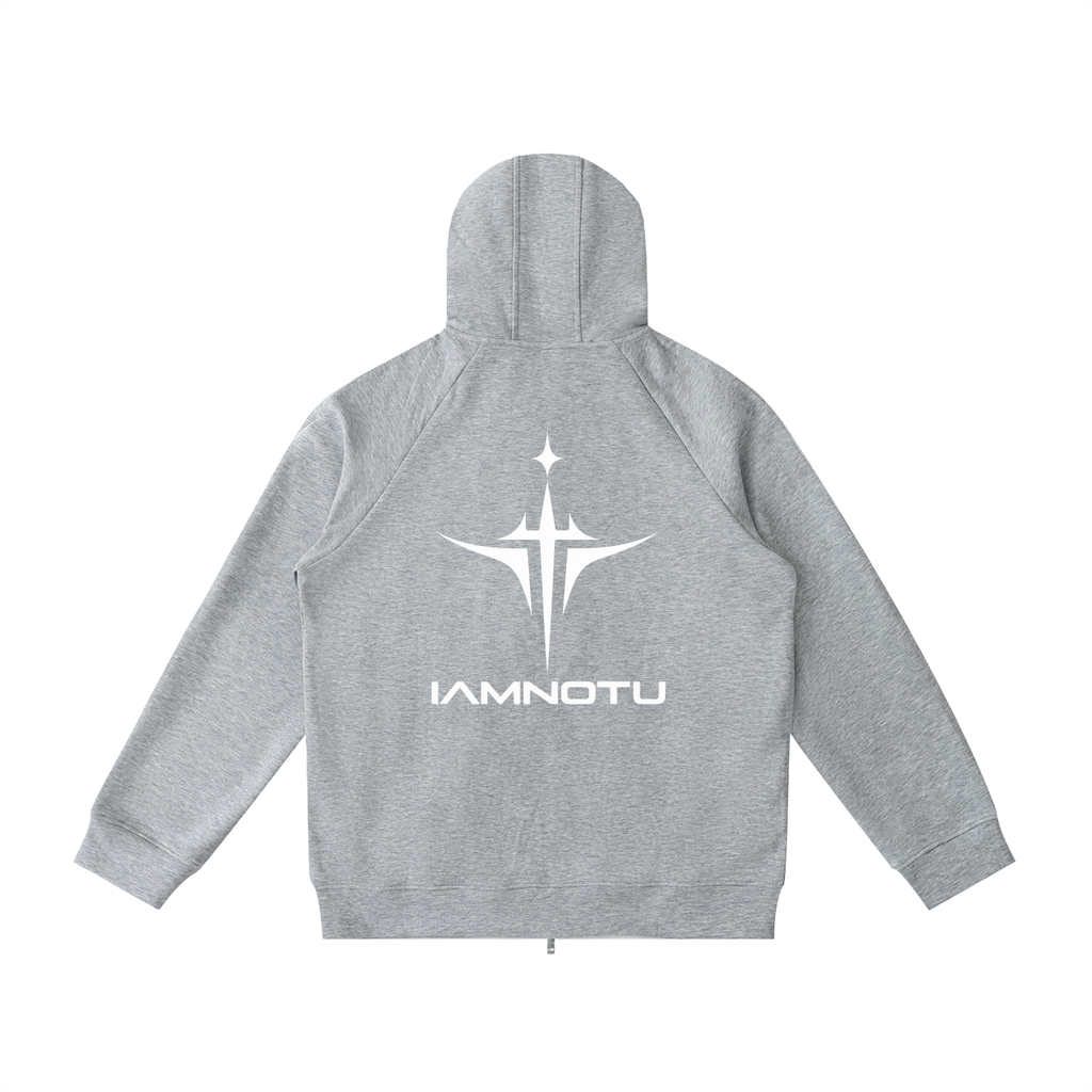 IAMNOTU "NO HALO" Unisex Heavyweight Zip Hoodie