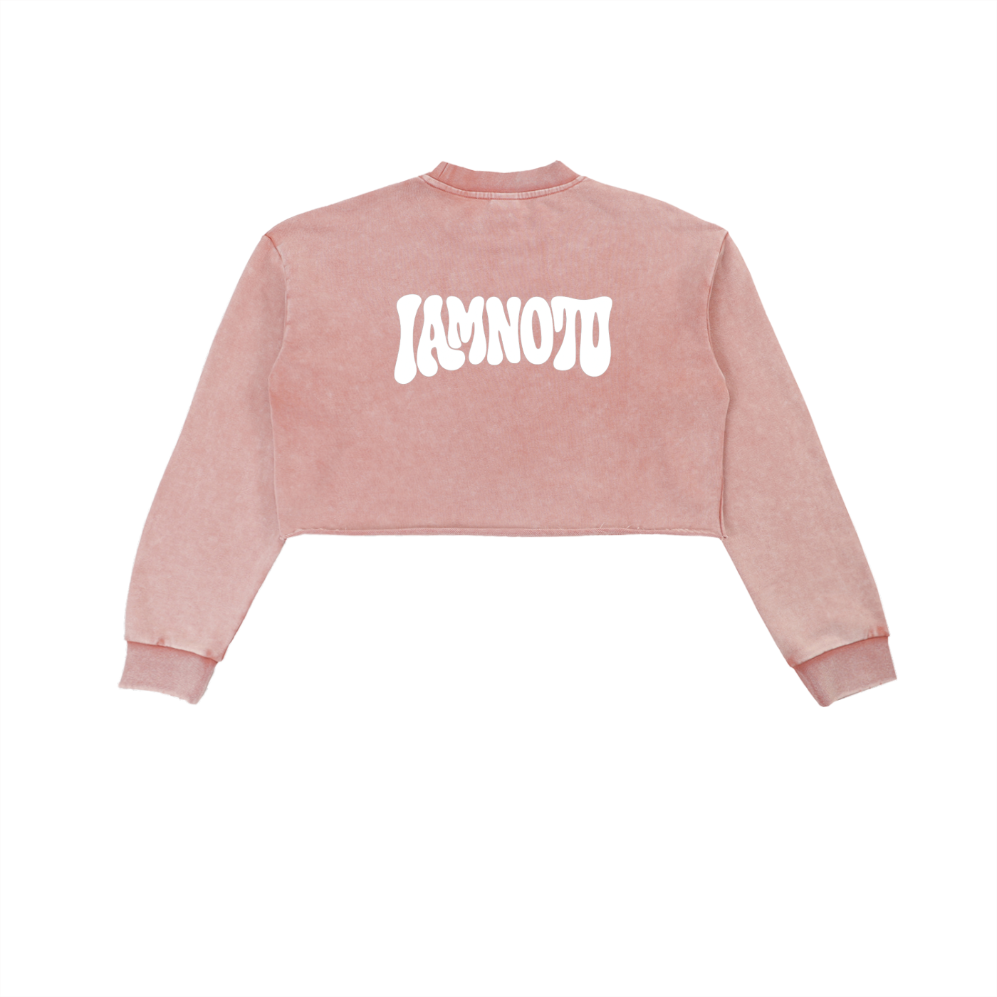 “IAMNOTU” Snow Washed Cropped Sweatshirt
