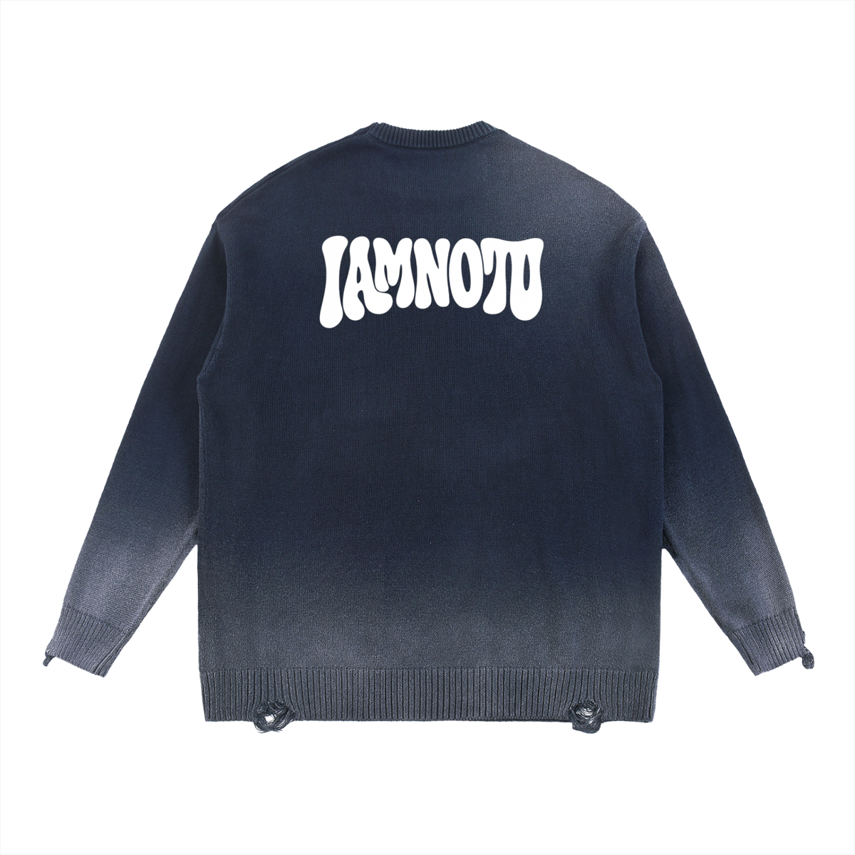 IAMNOTU "ODD STANDARD" Sun Fade Distressed Crewneck