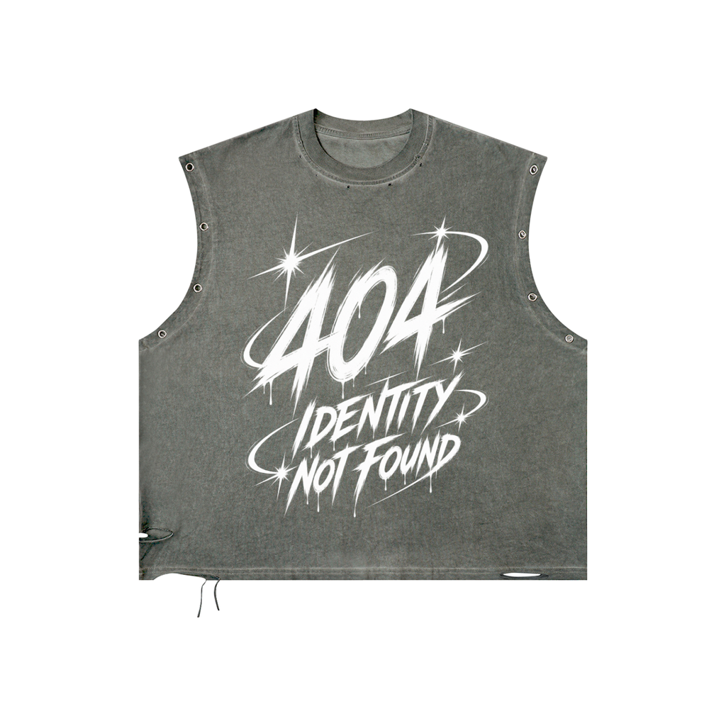 IAMNOTU "STATIC THEORY" Distressed Tank Top