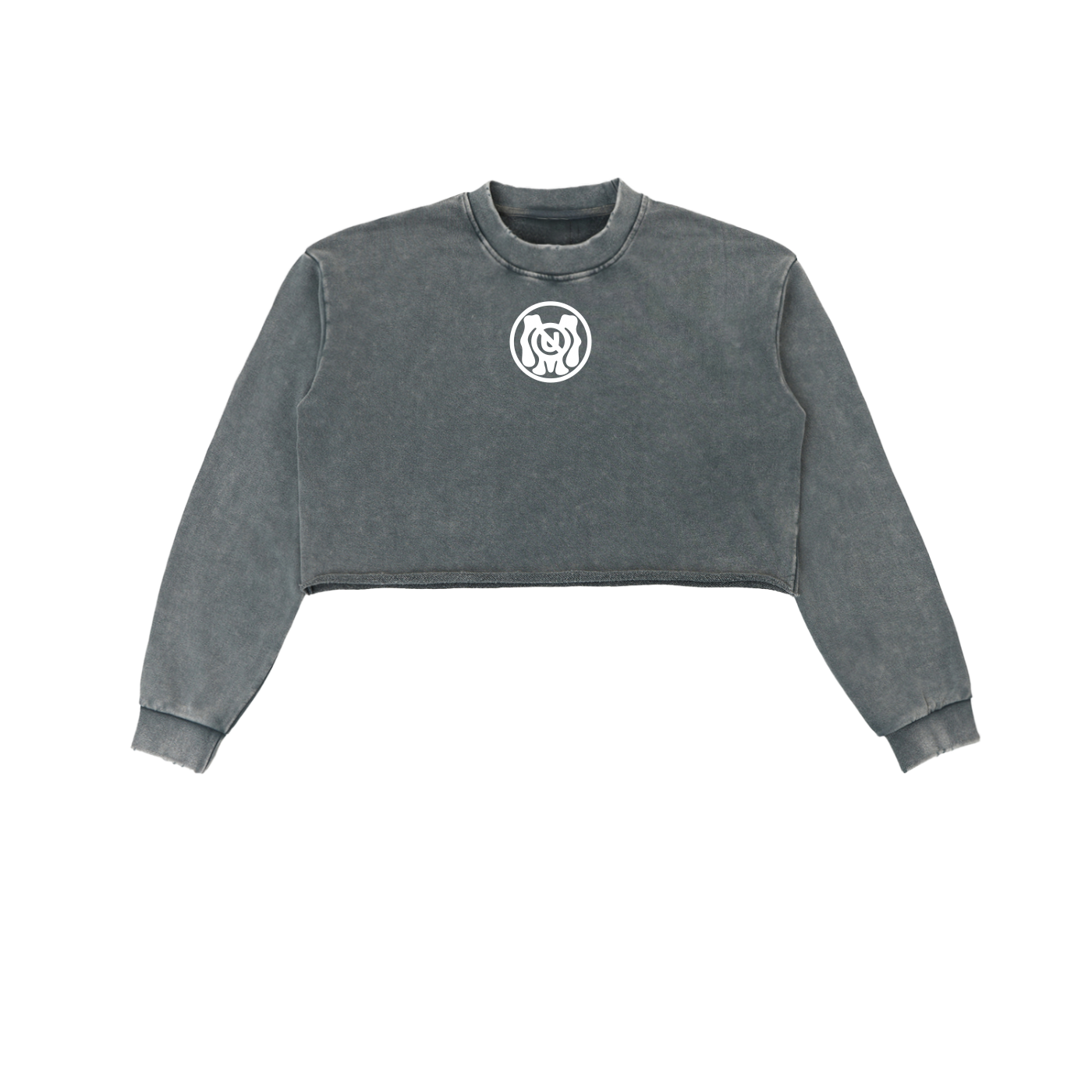 “IAMNOTU” Snow Washed Cropped Sweatshirt