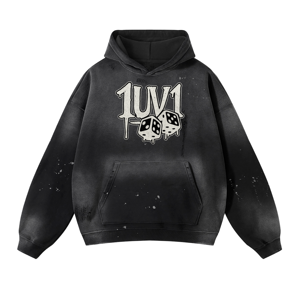 IAMNOTU "1UV1" Vintage Washed Hoodie