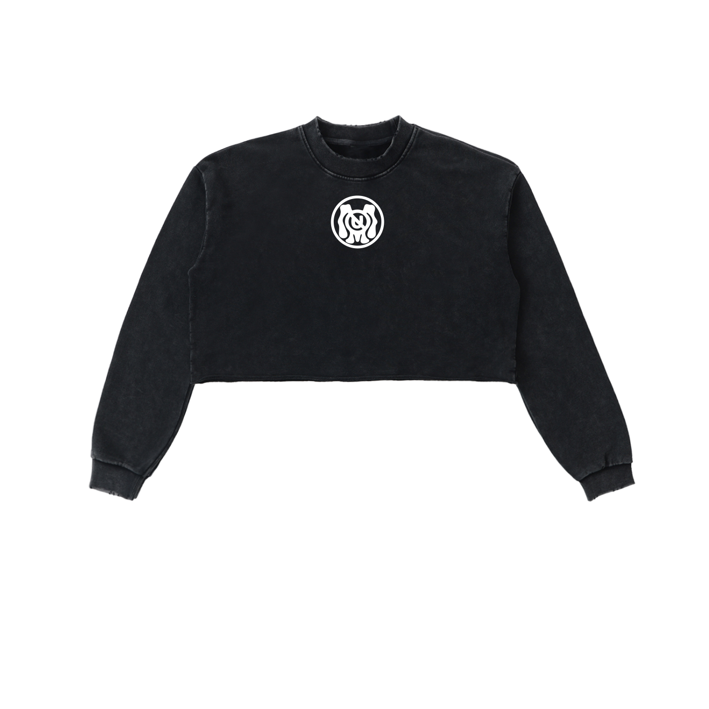 “IAMNOTU” Snow Washed Cropped Sweatshirt