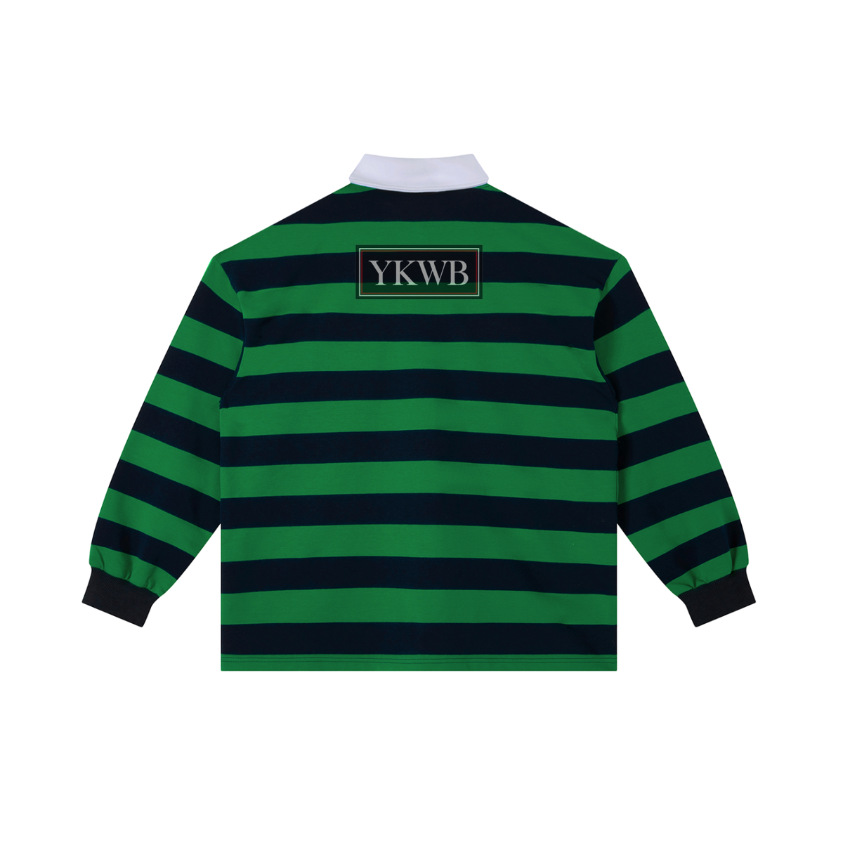IAMNOTU "YKWB" Stripe Polo Shirt