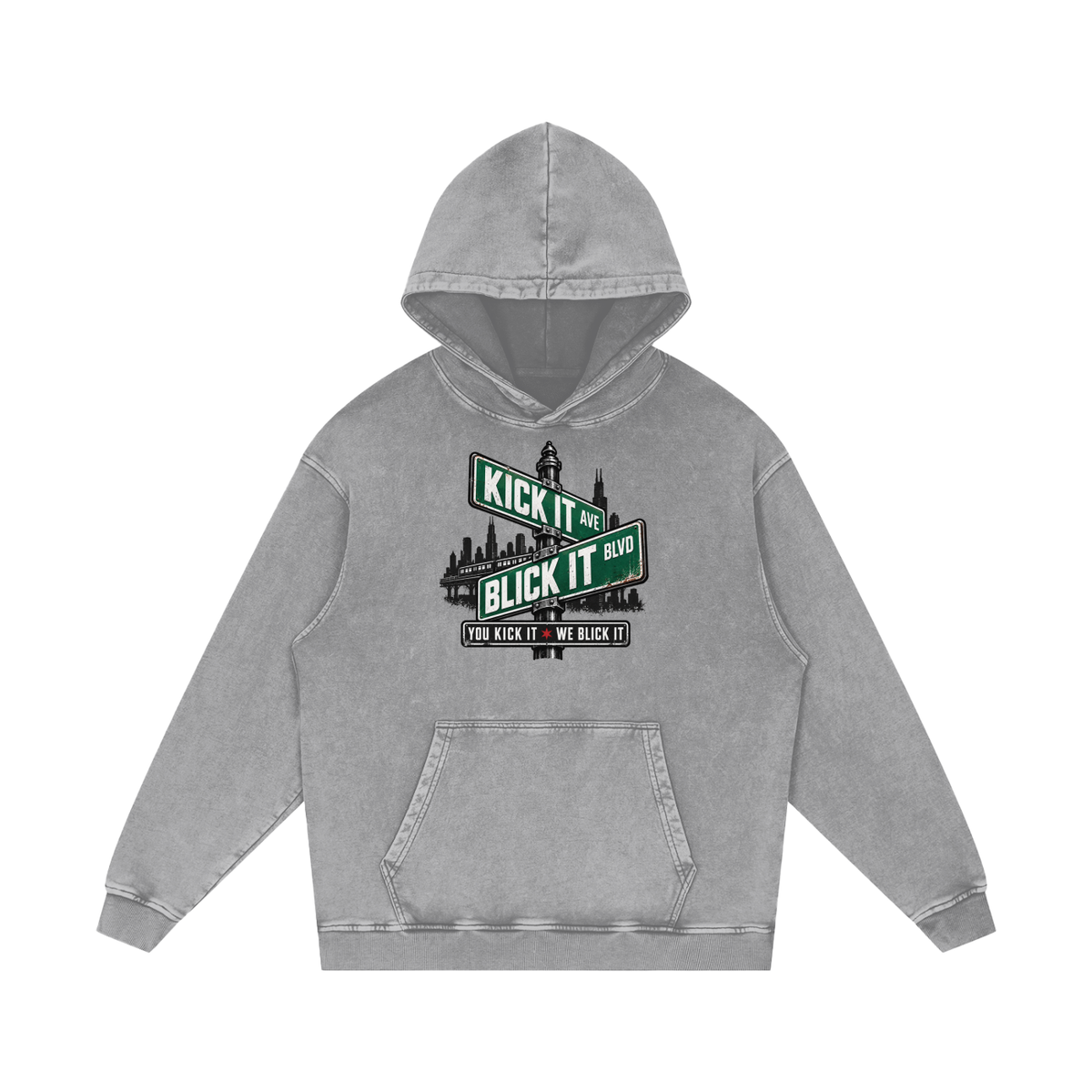 IAMNOTU "YKWB" Snow Washed Hoodie